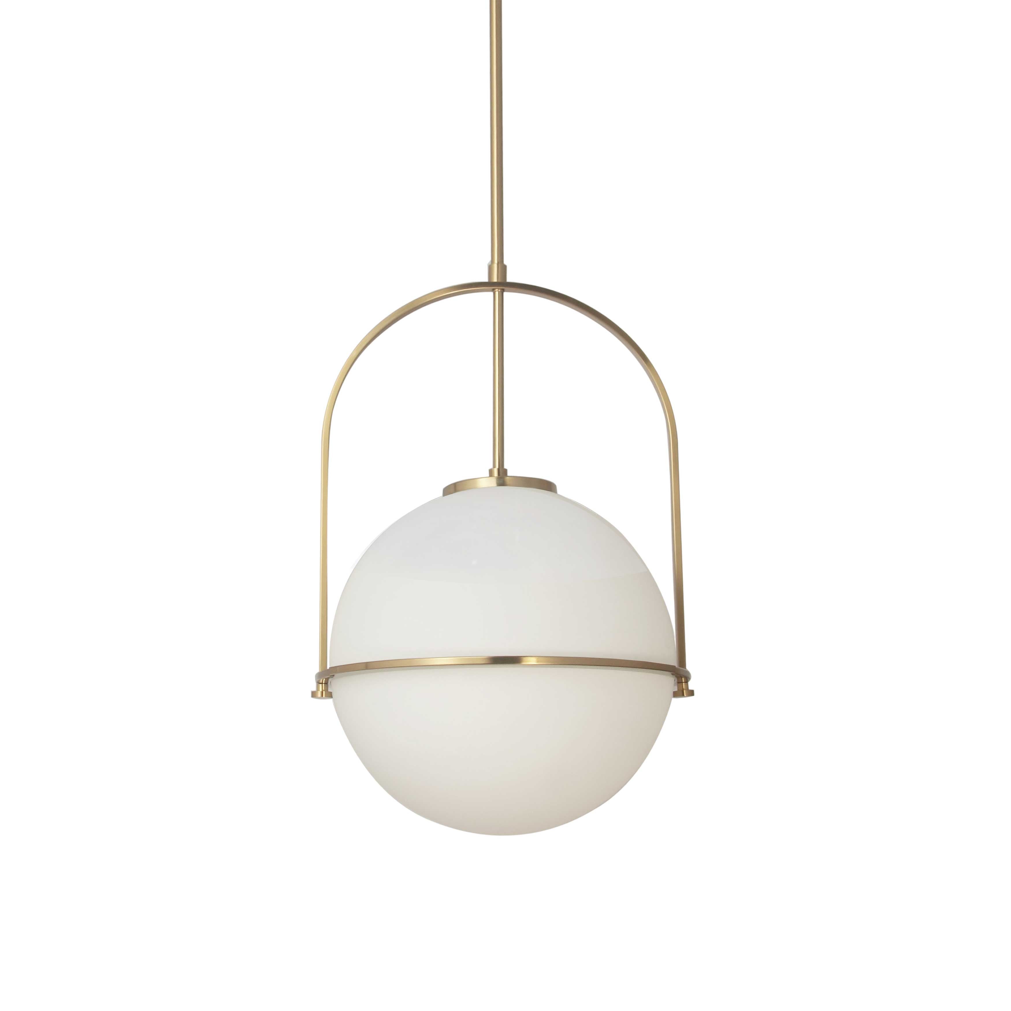 Dainolite 1 Light Incandescent Pendant with White Opal Glass