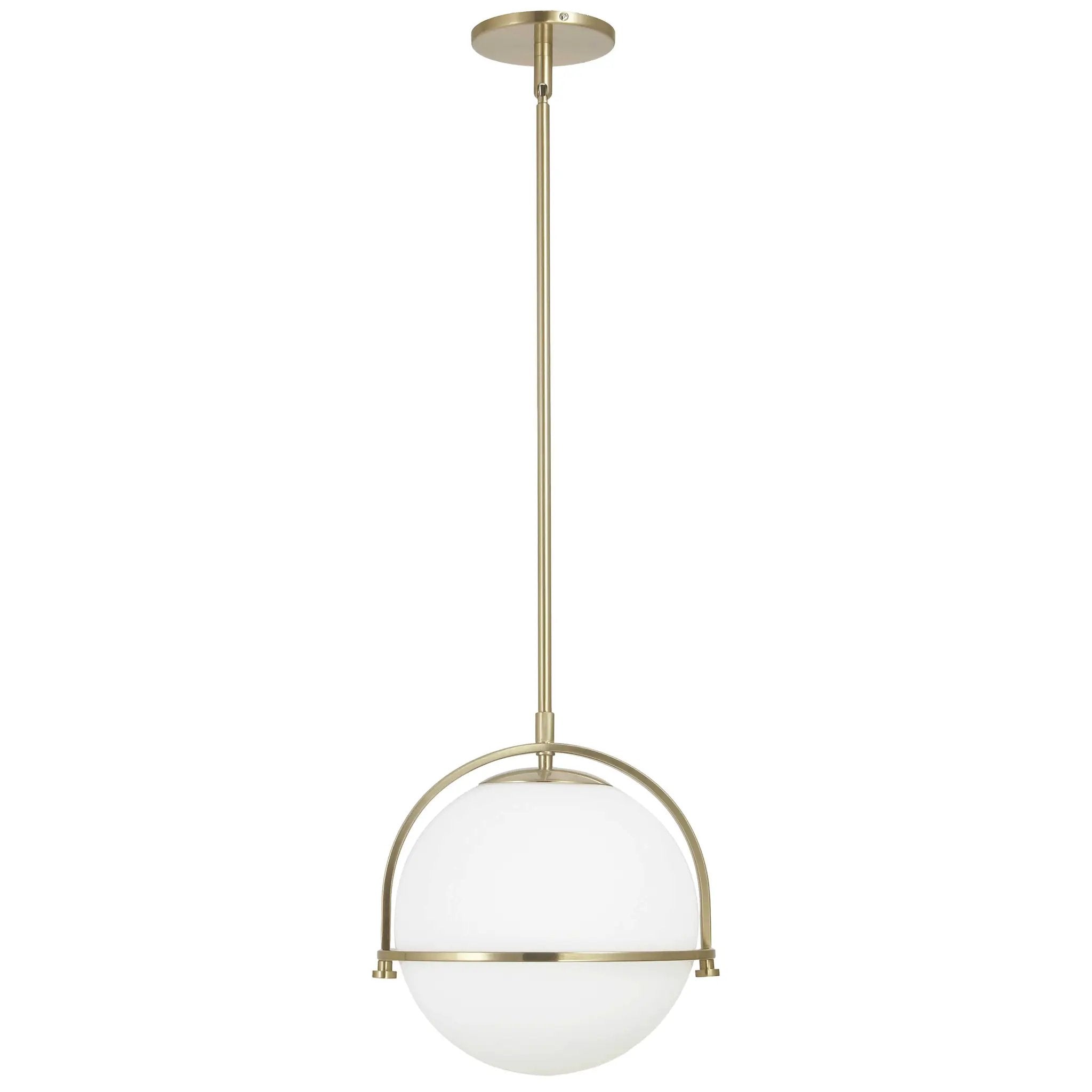 Dainolite 1 Light Incandescent Pendant with White Opal Glass by Dainolite