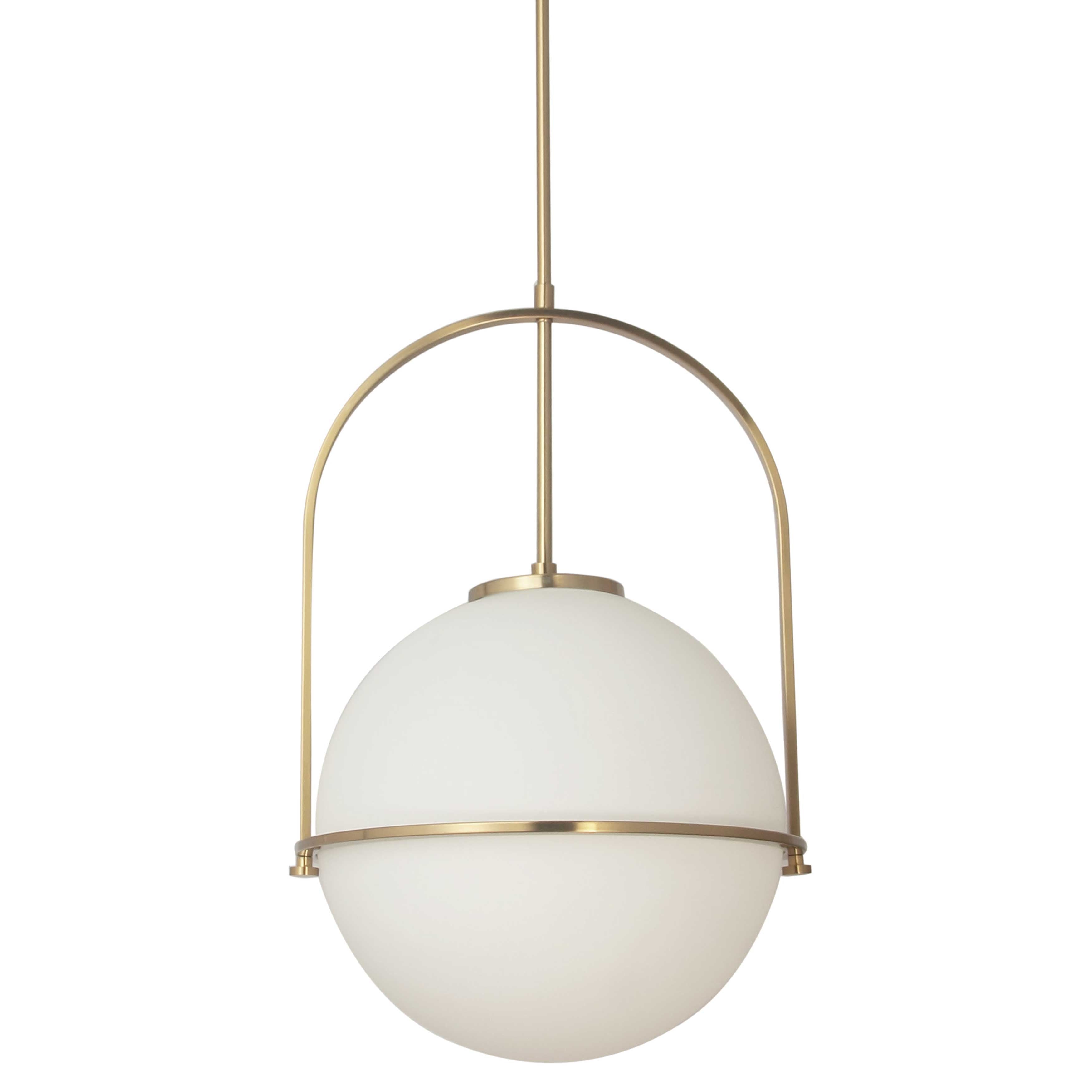 Dainolite 1 Light Incandescent Pendant with White Opal Glass