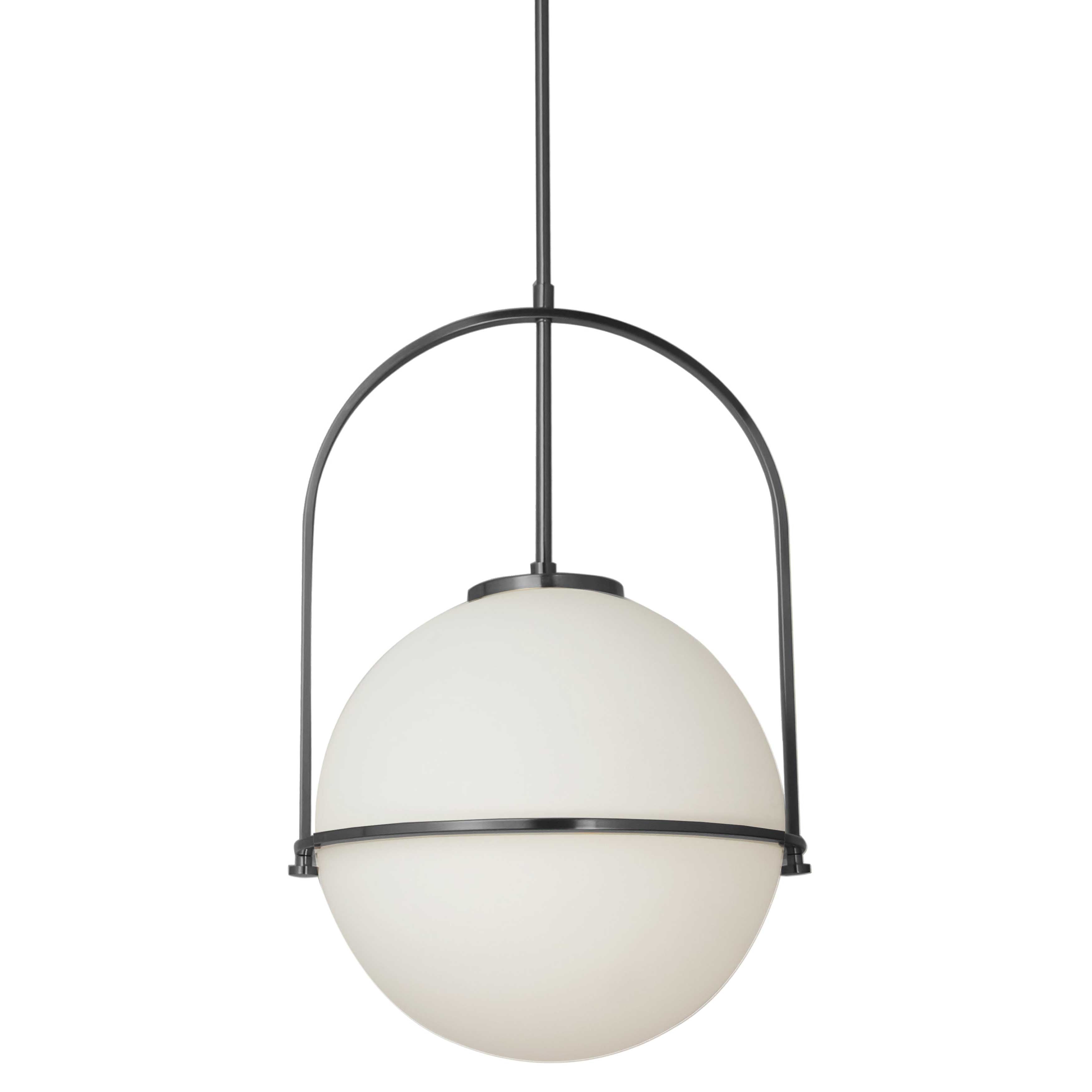 Dainolite 1 Light Incandescent Pendant with White Opal Glass