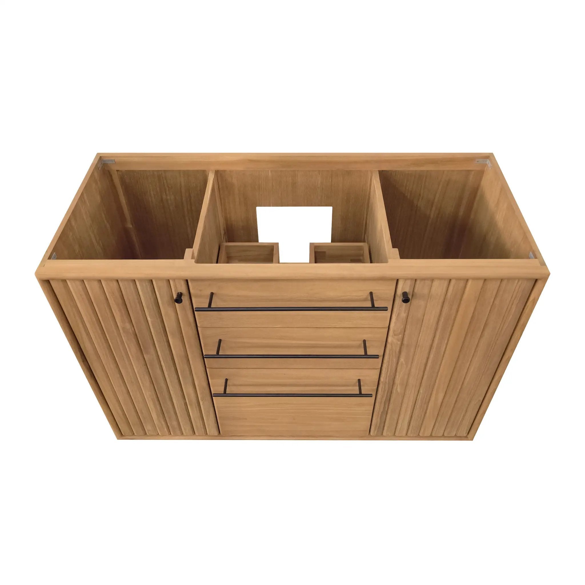 natural teak vanity base