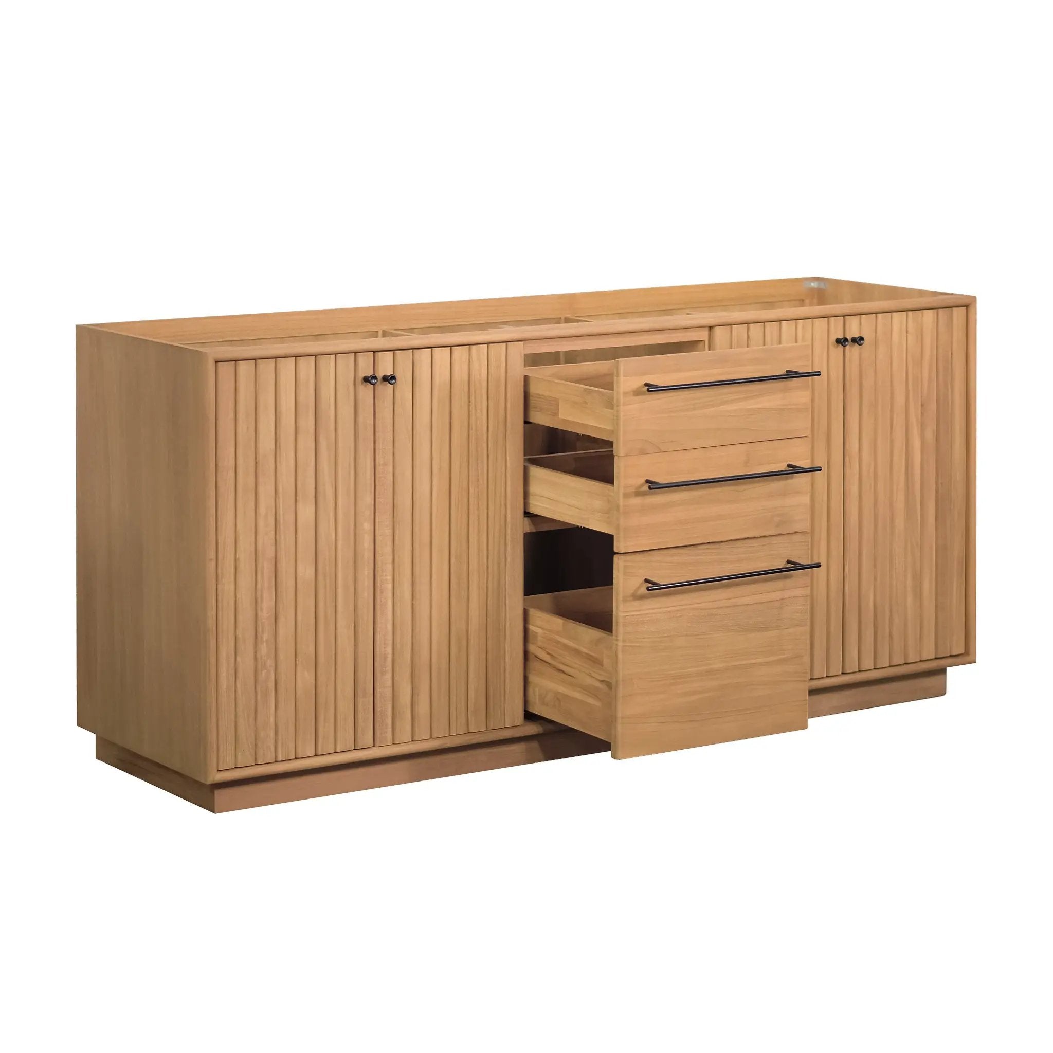 natural teak vanity base