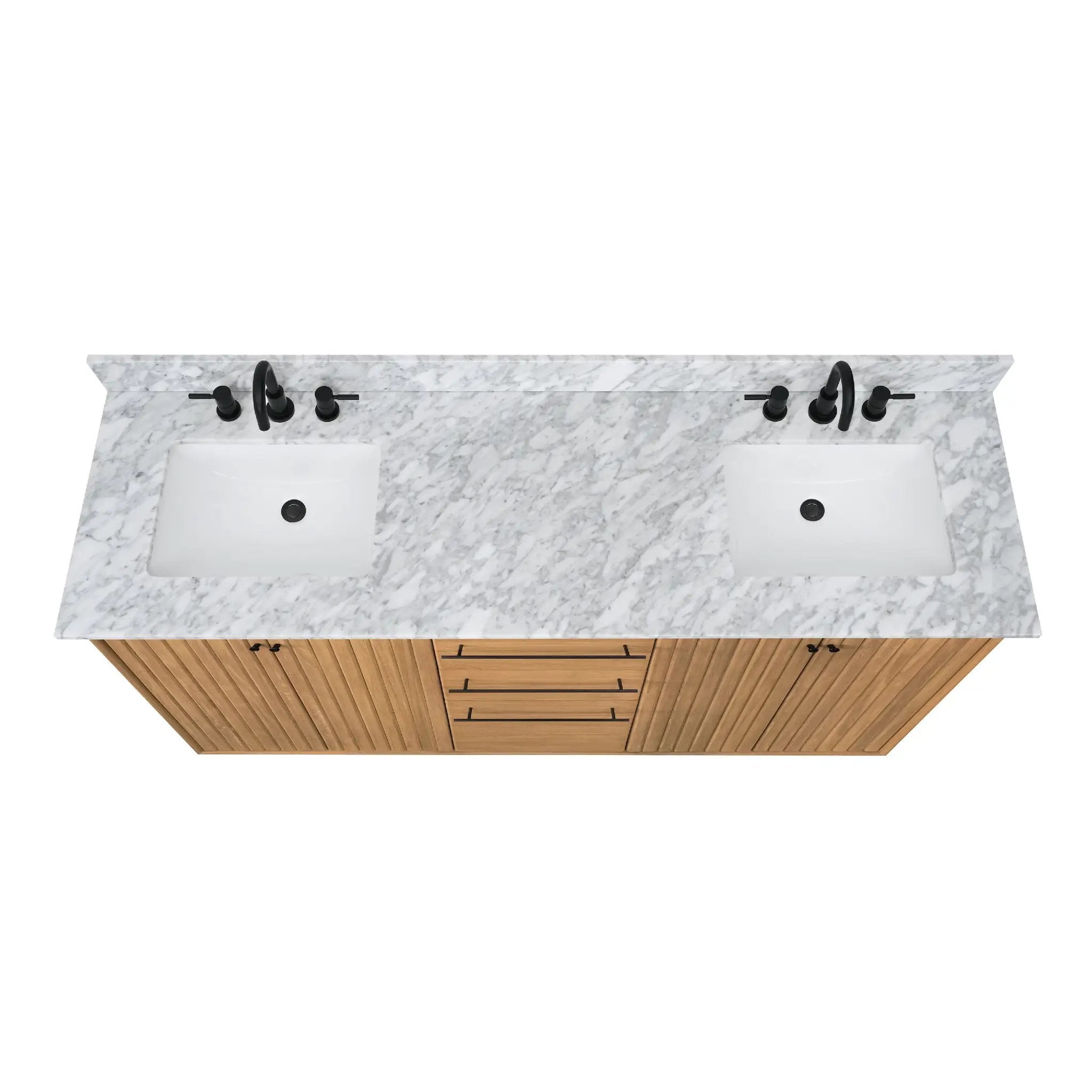natural teak vanity set