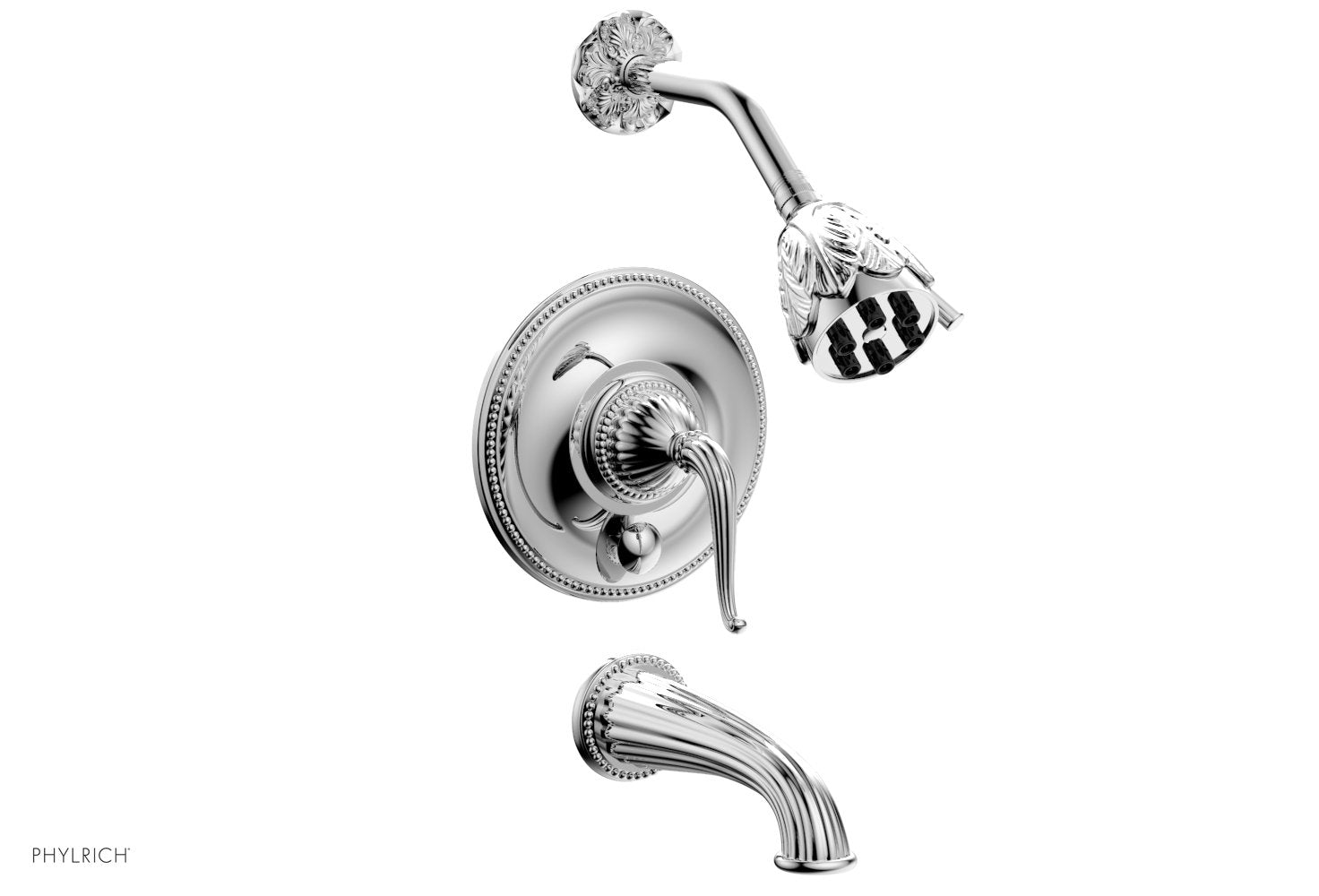 polished chrome shower set