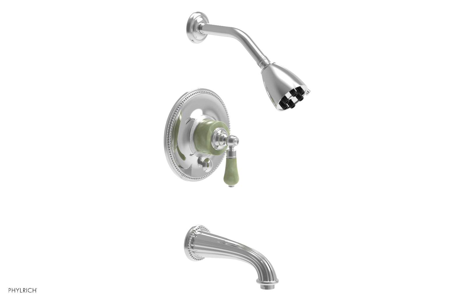 polished chrome shower set