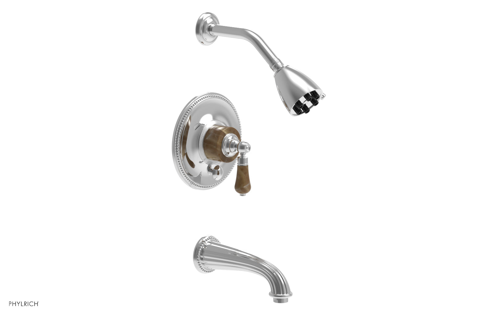 polished chrome shower set