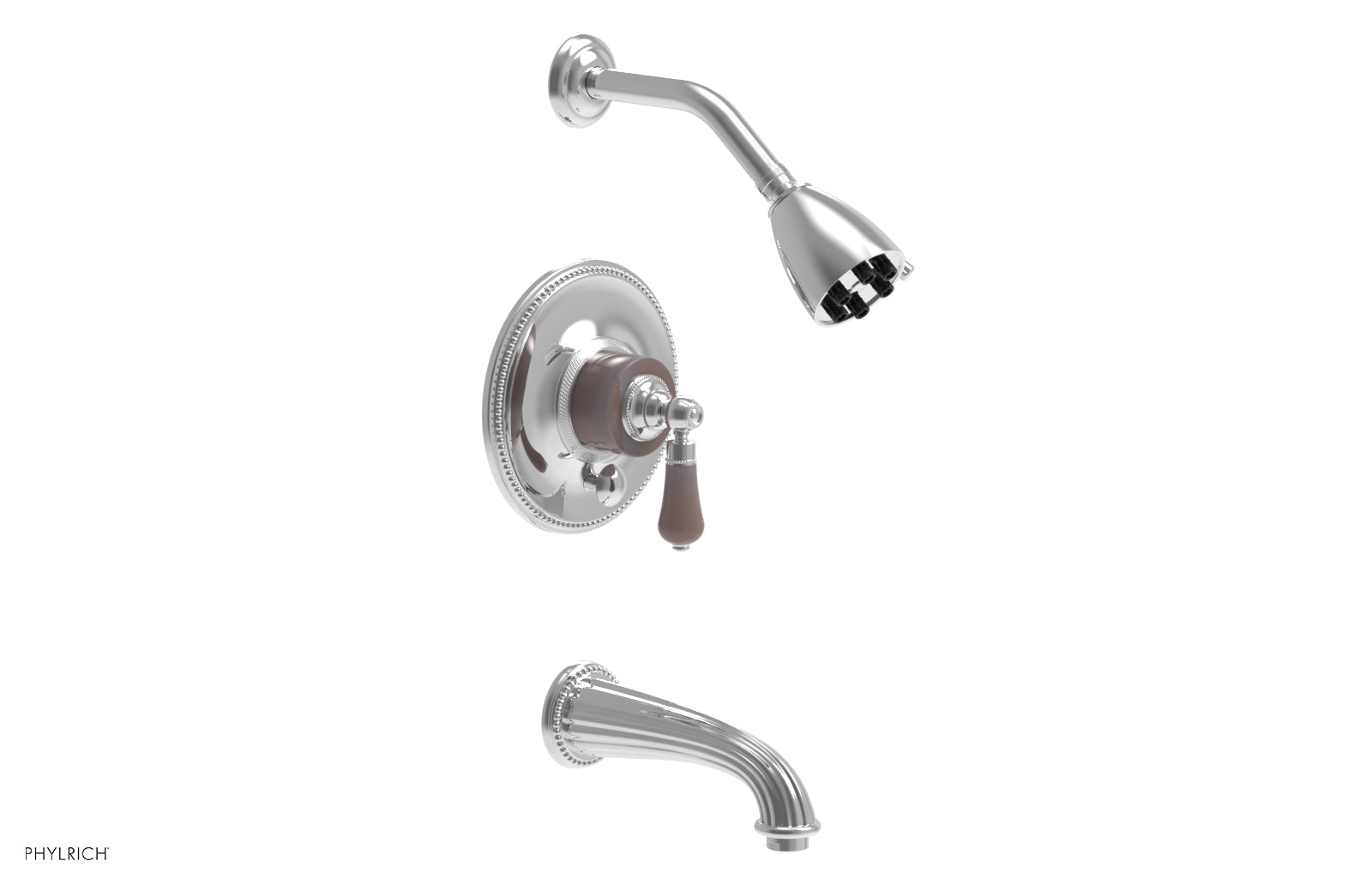 polished chrome shower set