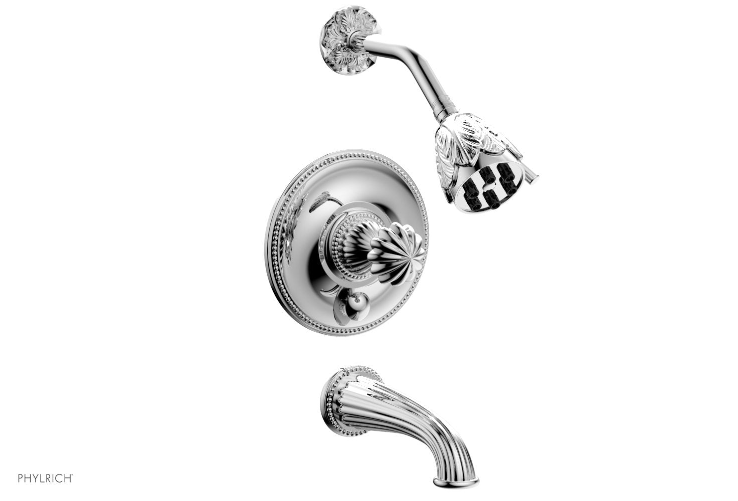 polished chrome shower set