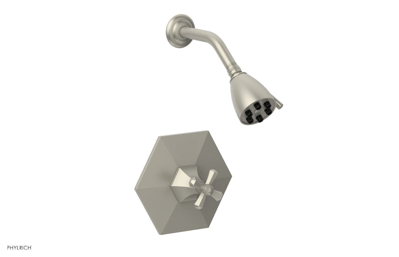 Phylrich LE VERRE & LA CROSSE Pressure Balance Shower Set - Cross Handle