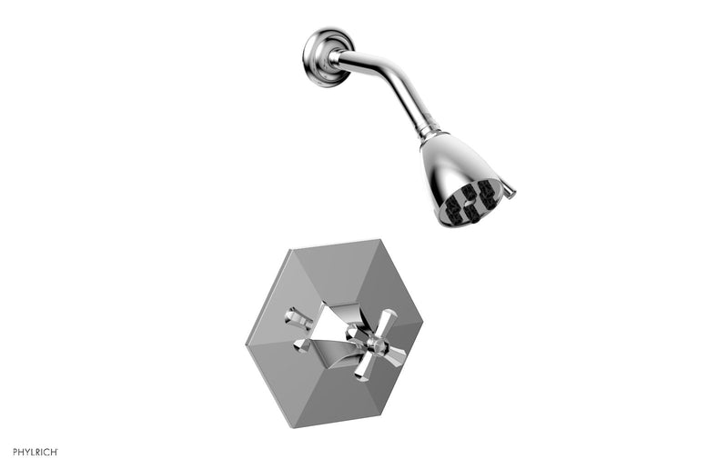 polished chrome shower set