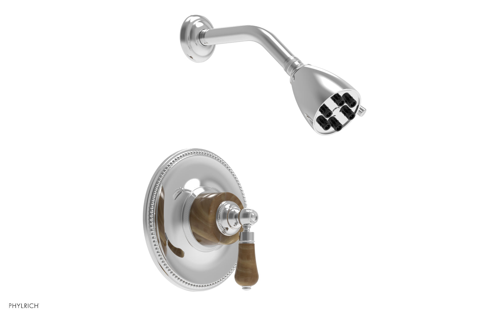 polished chrome shower set