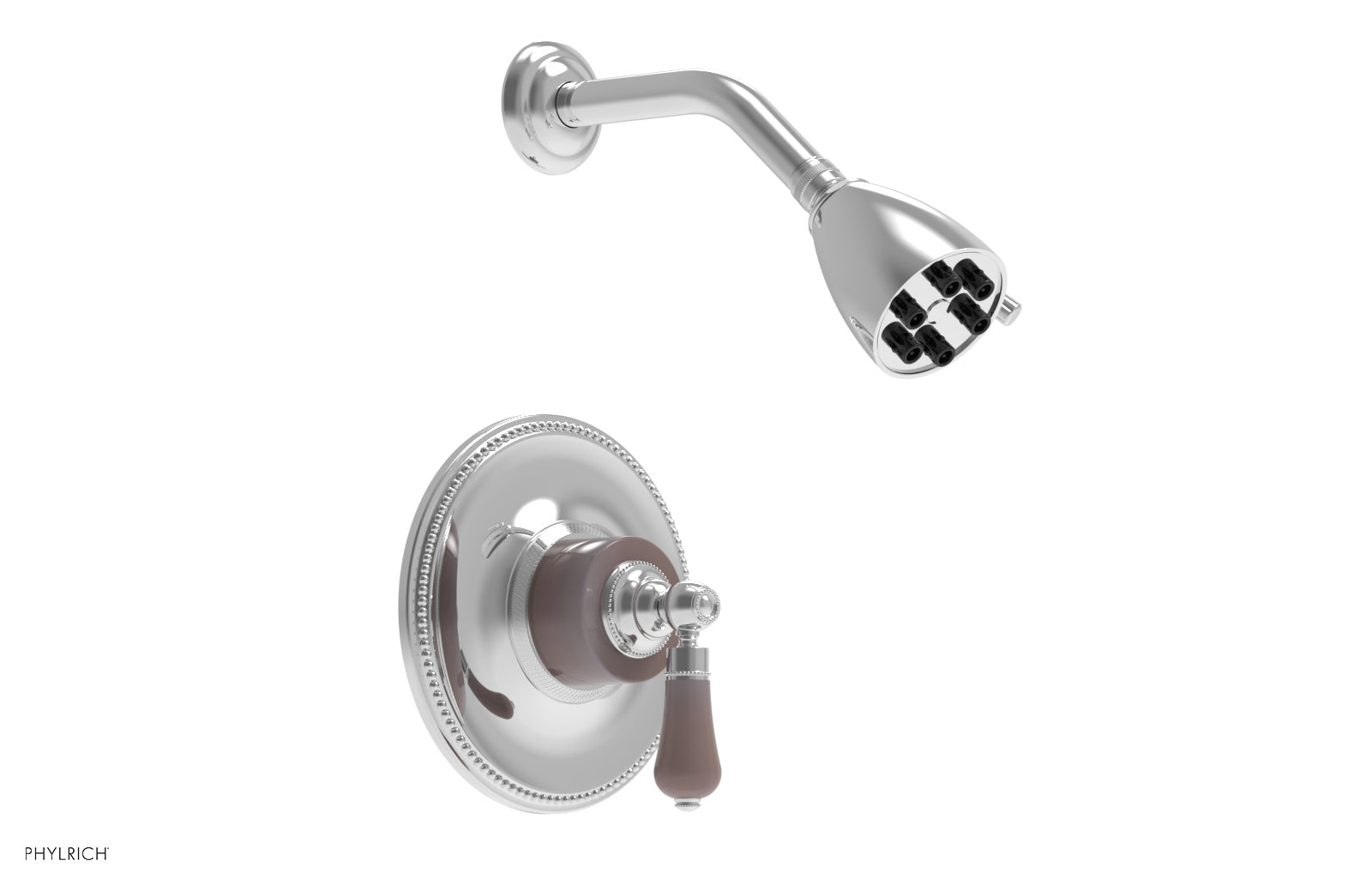 polished chrome shower set