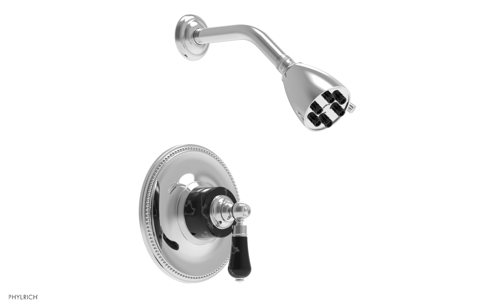 polished chrome shower set