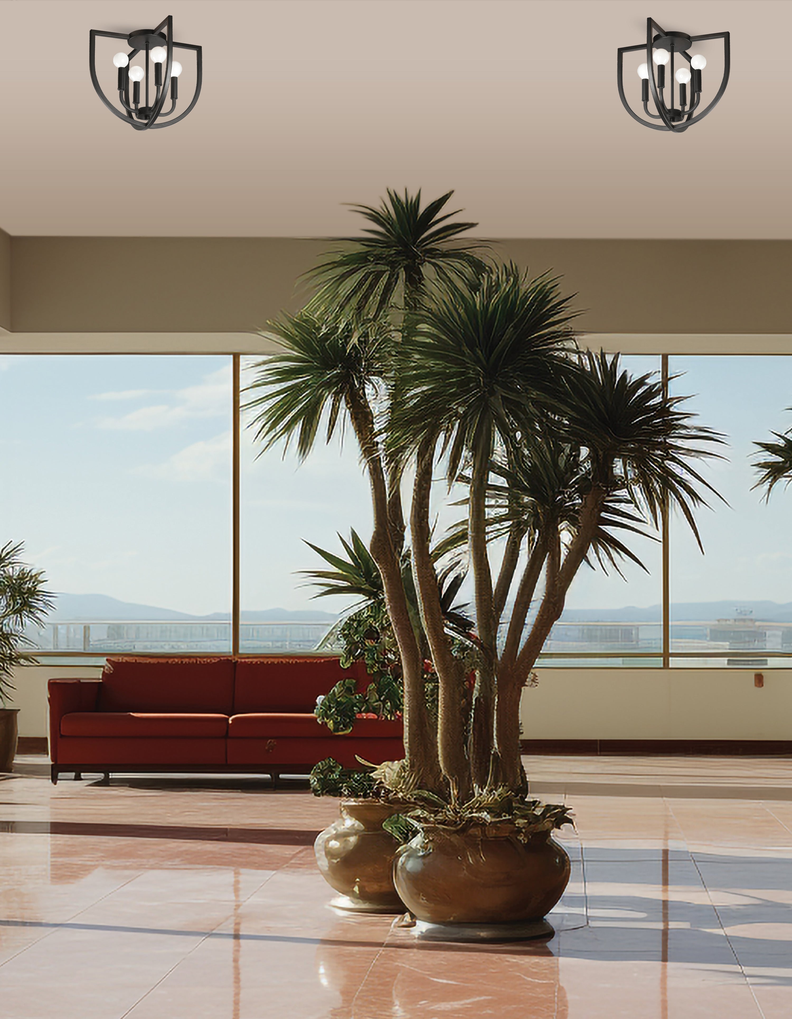 matte black flush mount