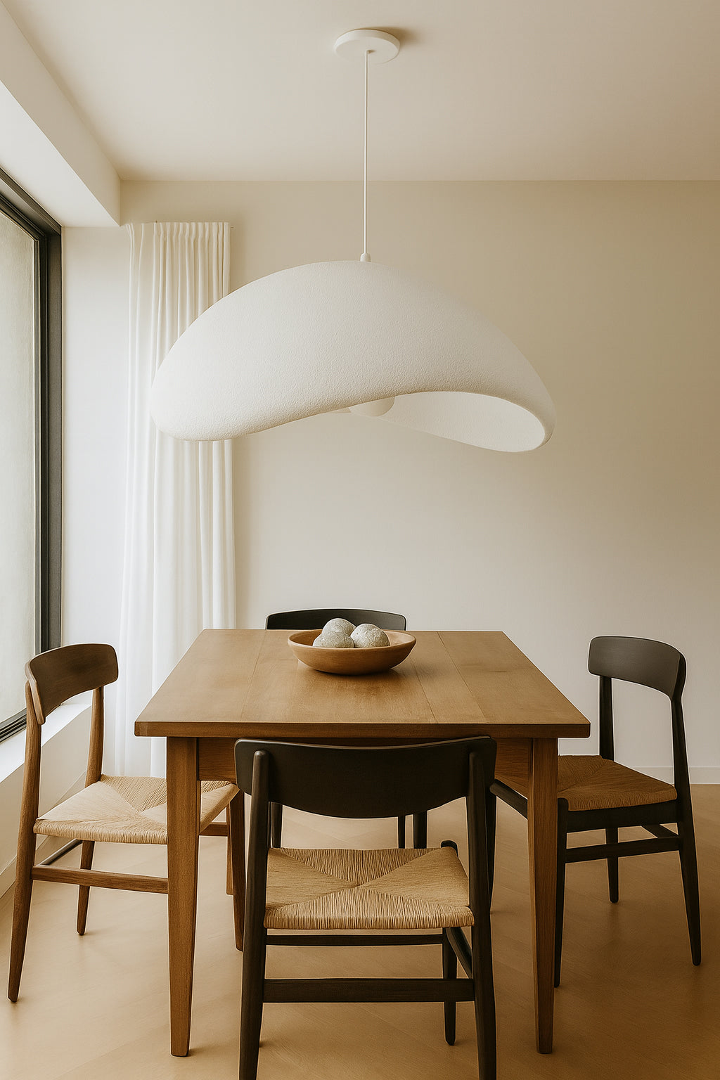 matte white pendant light