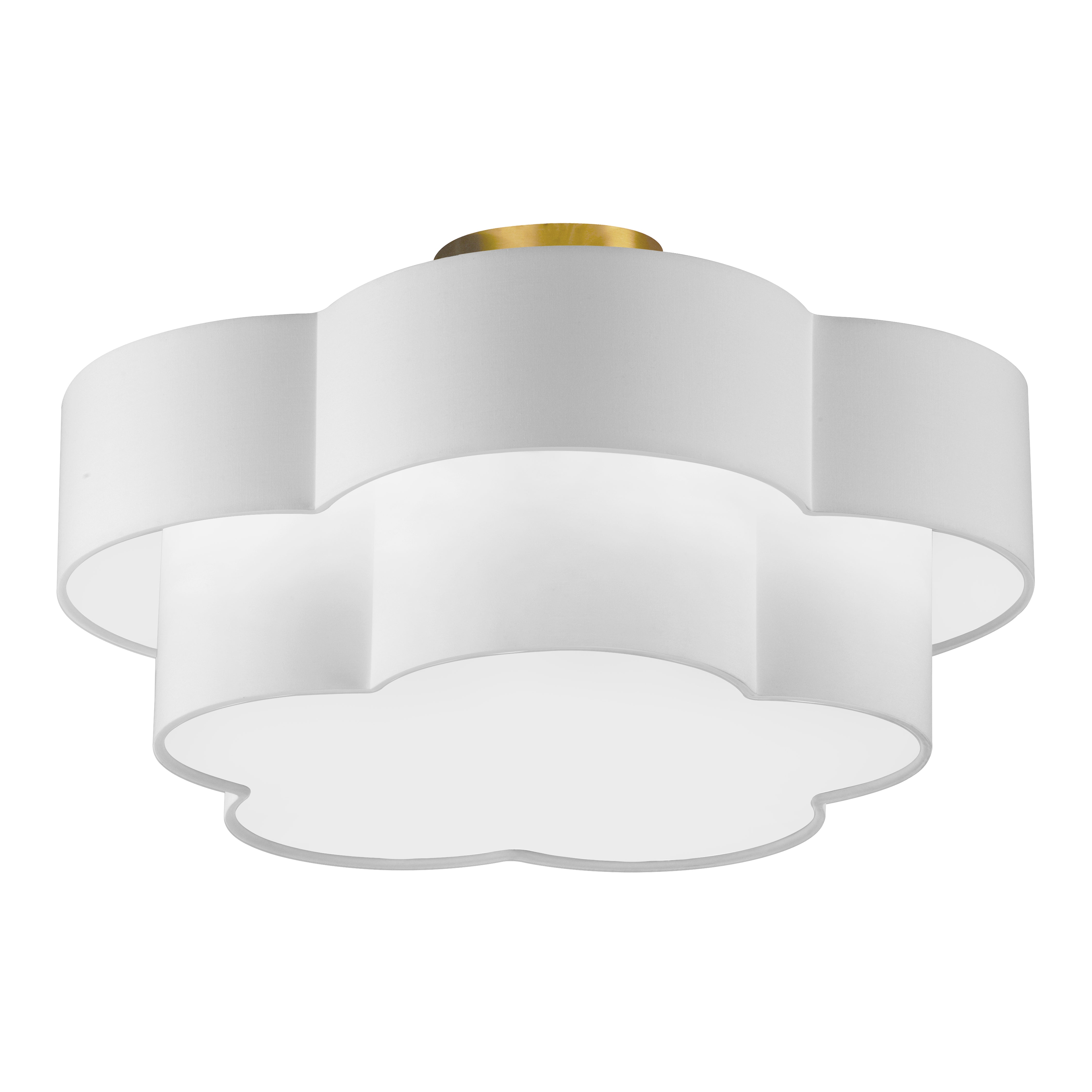 Dainolite 3 Light Incandescent Flush Mount