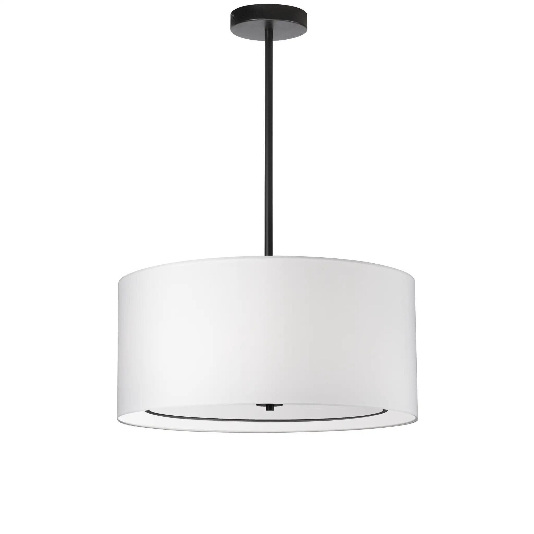 matte black with white shade pendants