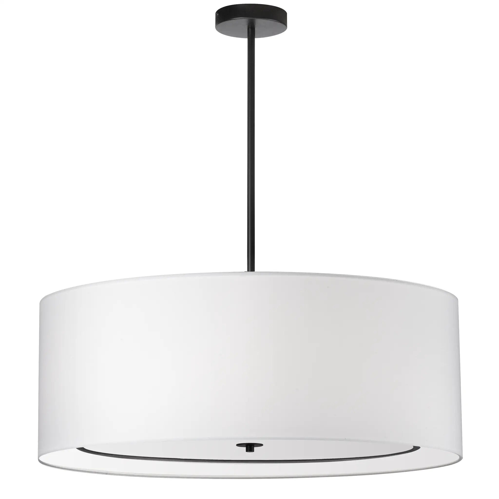 matte black with white shade pendants