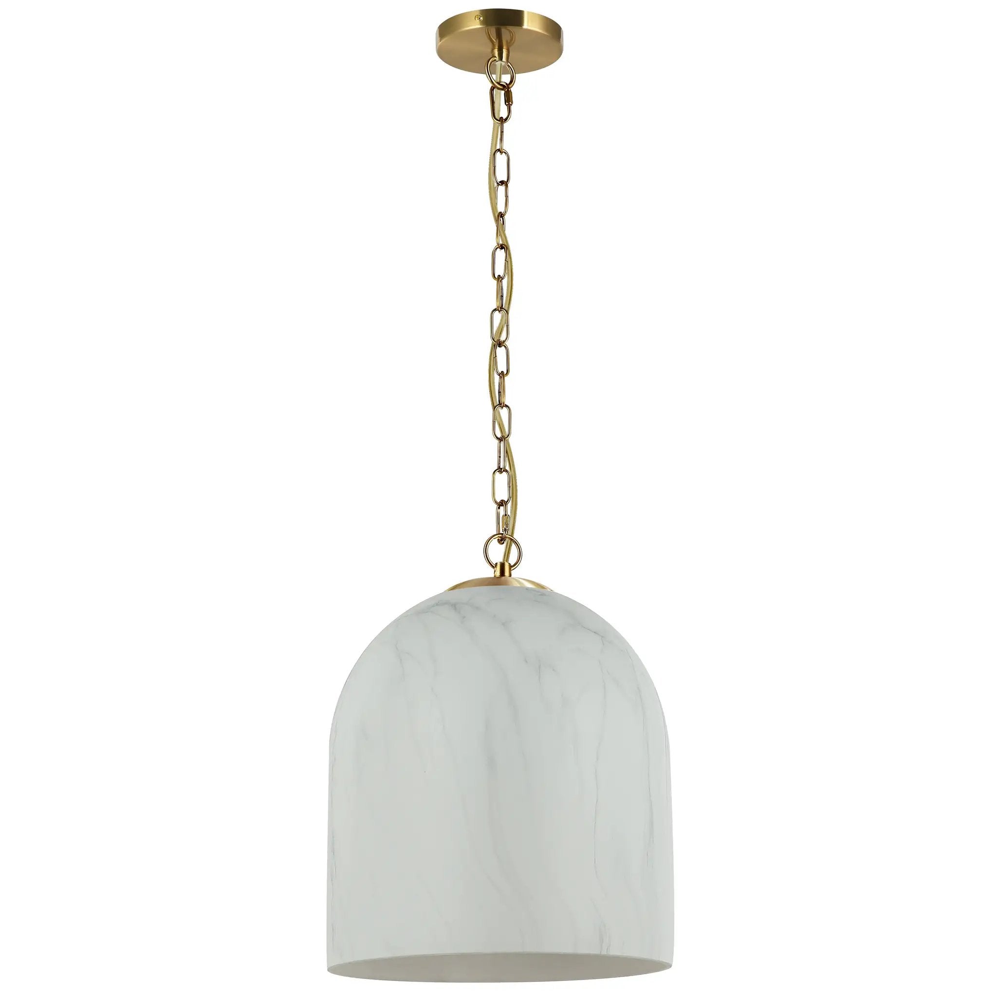 aged brass pendant light