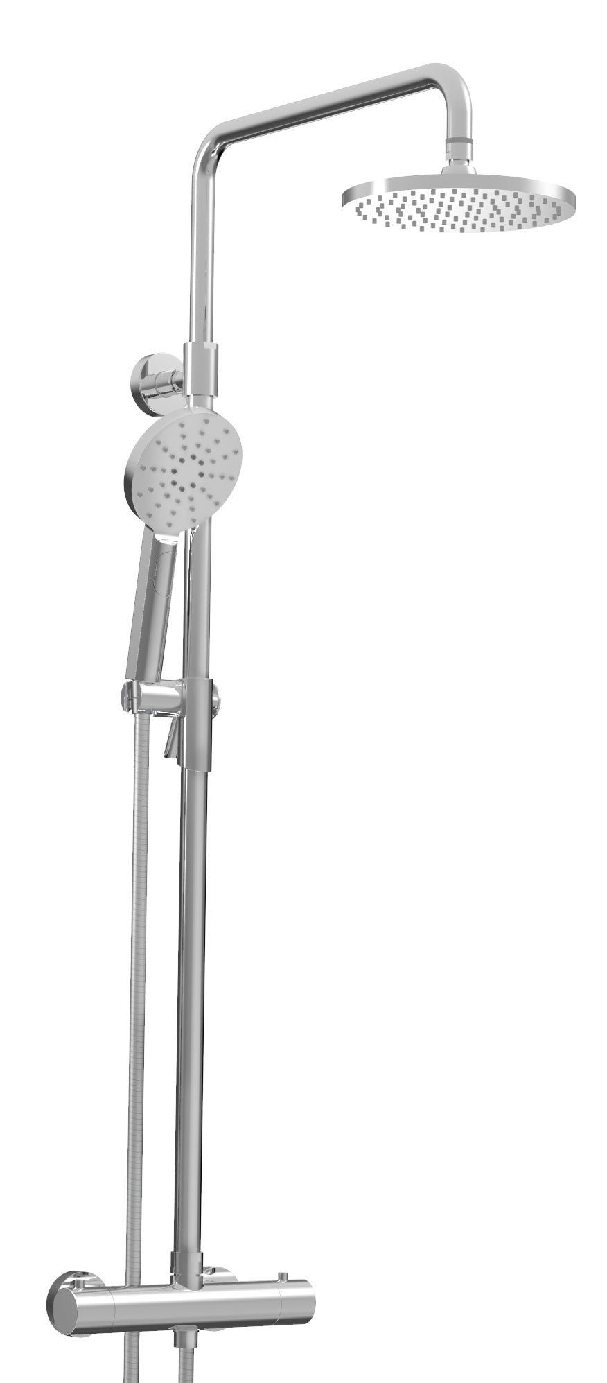 chrome thermostatic shower kit