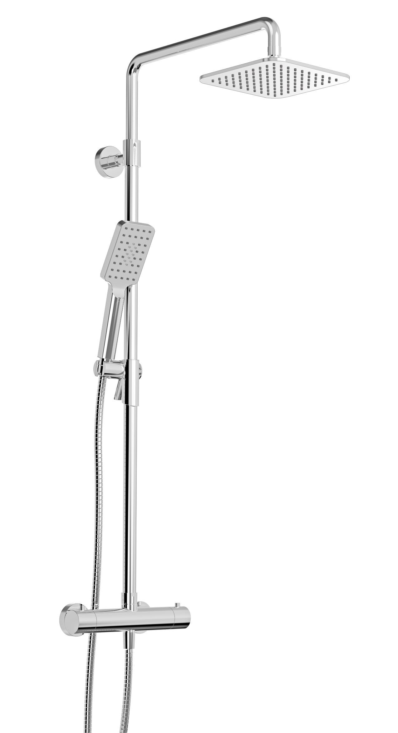 chrome thermostatic shower kit