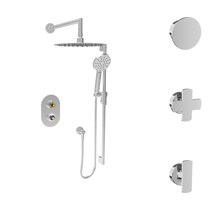 chrome shower kit