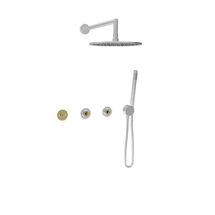chrome thermostatic shower kit