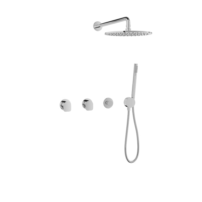 chrome thermostatic shower kit