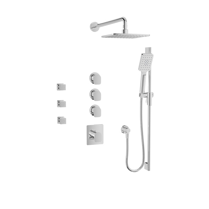 chrome thermostatic shower kit