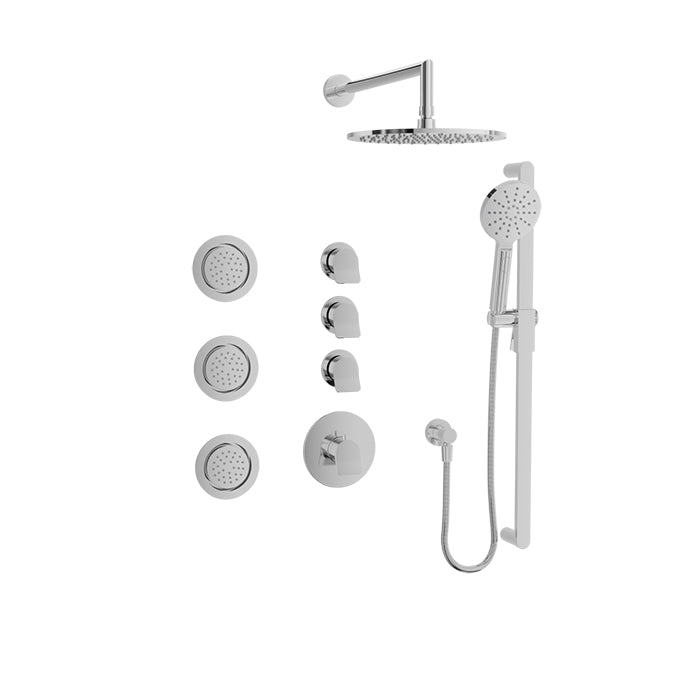 chrome thermostatic shower kit