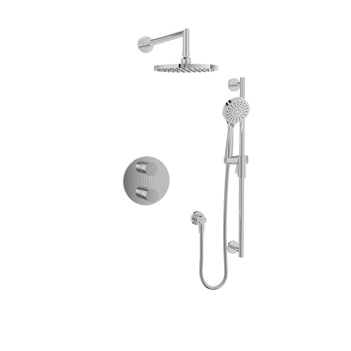 chrome thermostatic shower kit