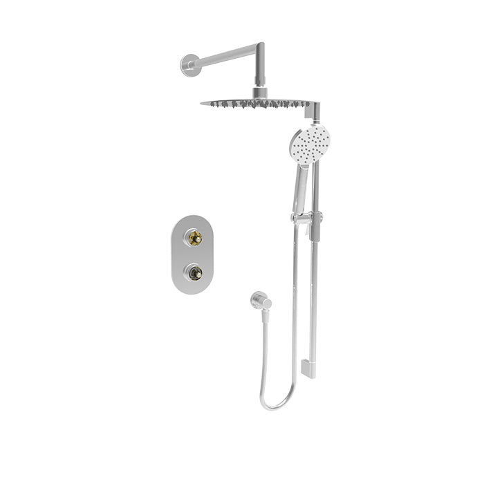 chrome thermostatic shower kit