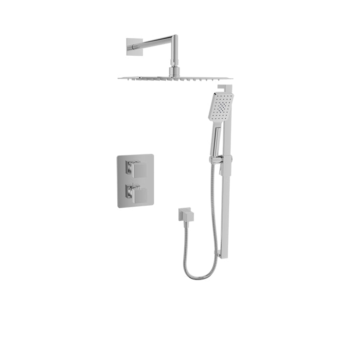 chrome thermostatic shower kit