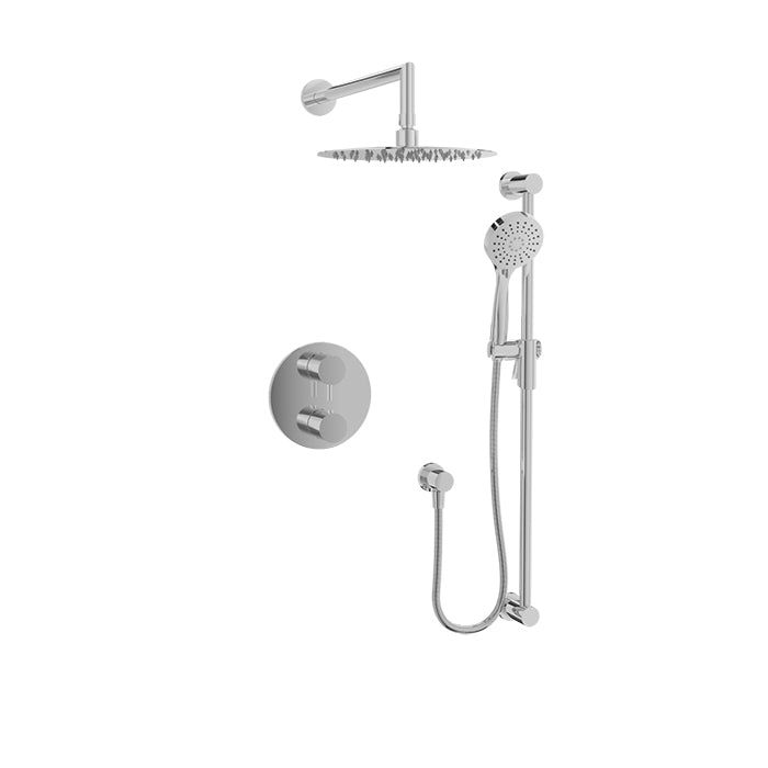 chrome thermostatic shower kit