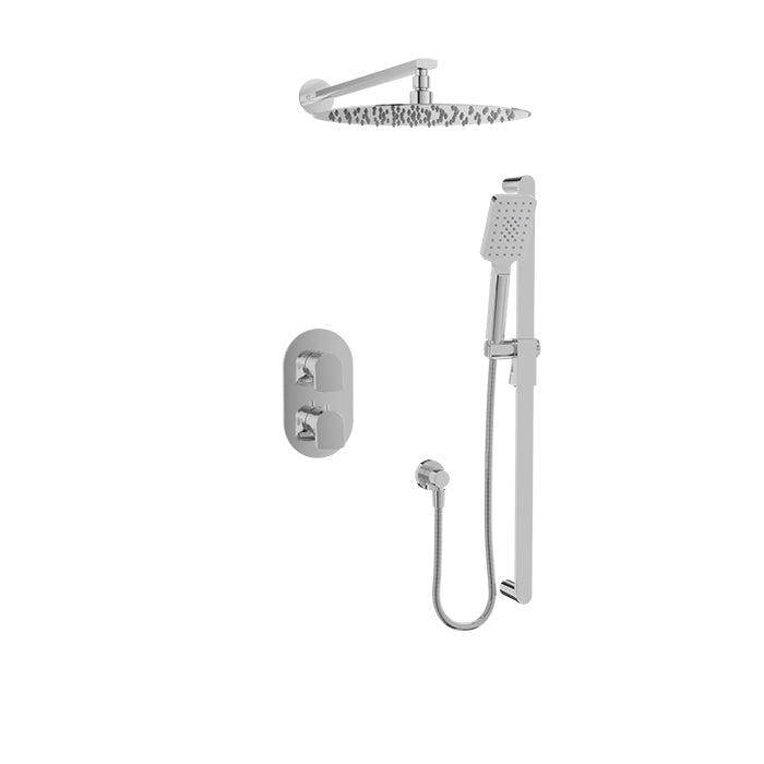chrome thermostatic shower kit