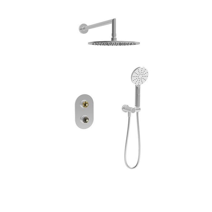 chrome thermostatic shower kit