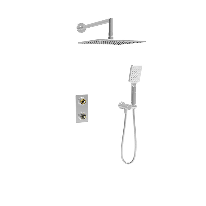 chrome thermostatic shower kit