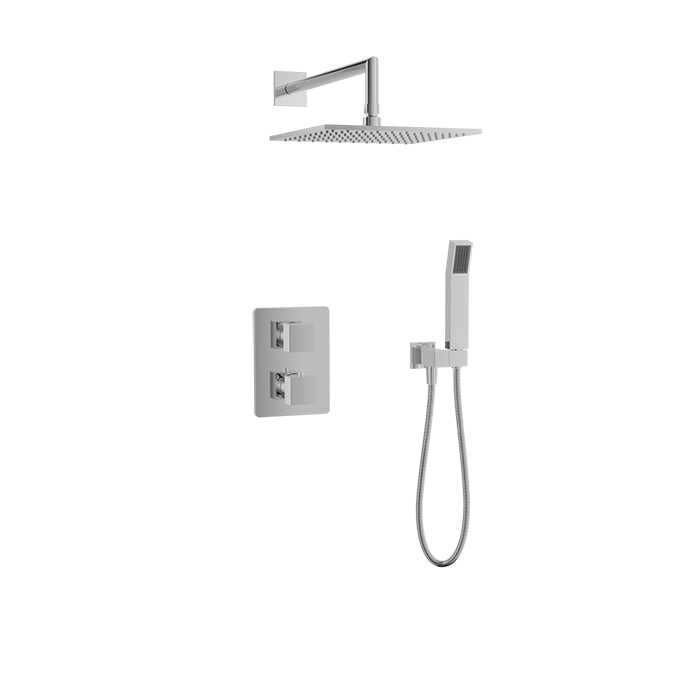 chrome thermostatic shower kit