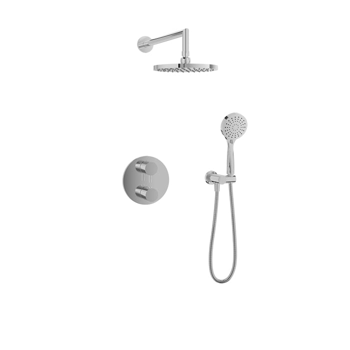 chrome thermostatic shower kit