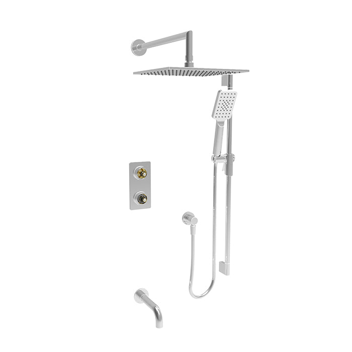 chrome thermostatic shower kit