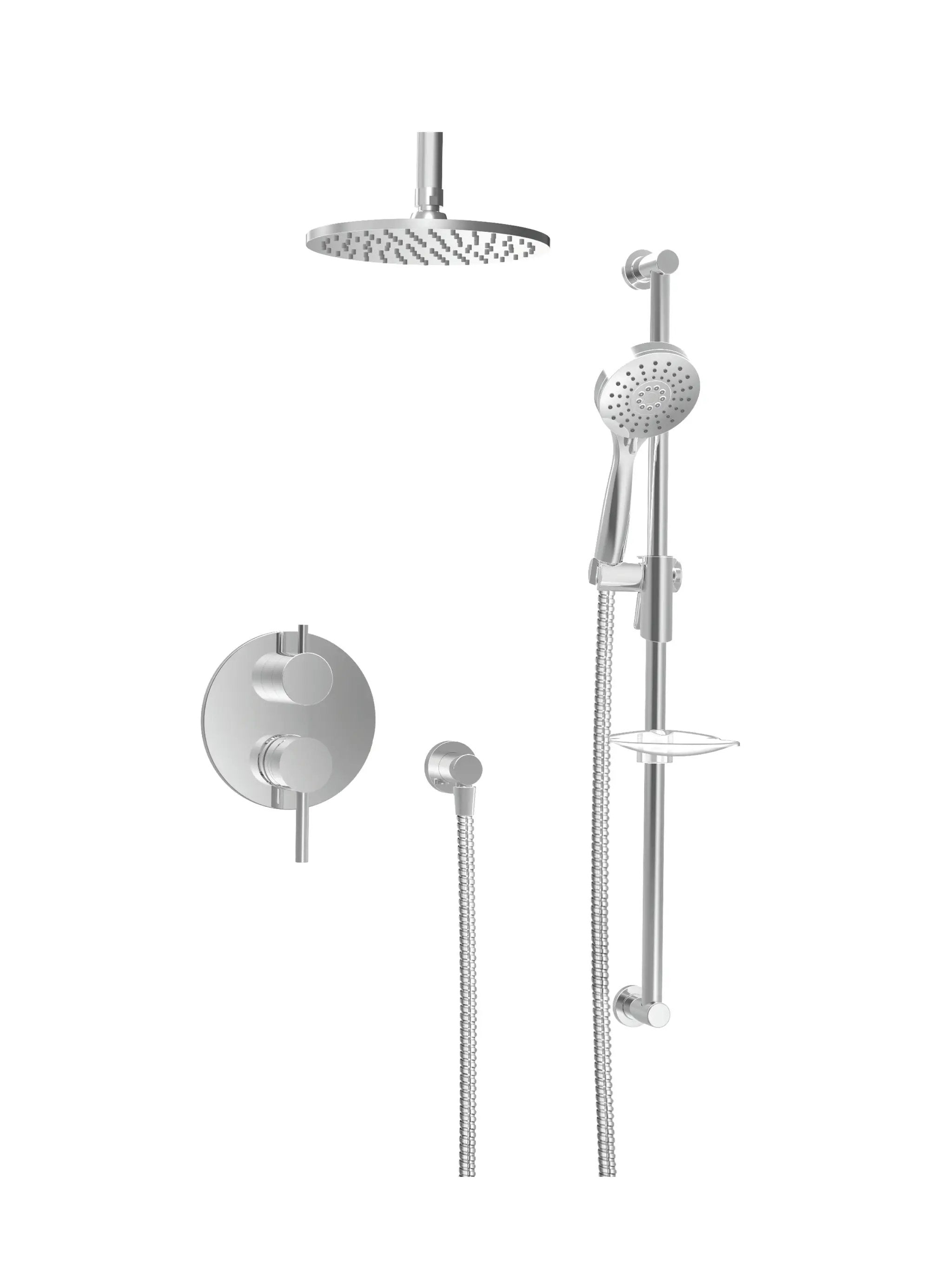 chrome shower kit