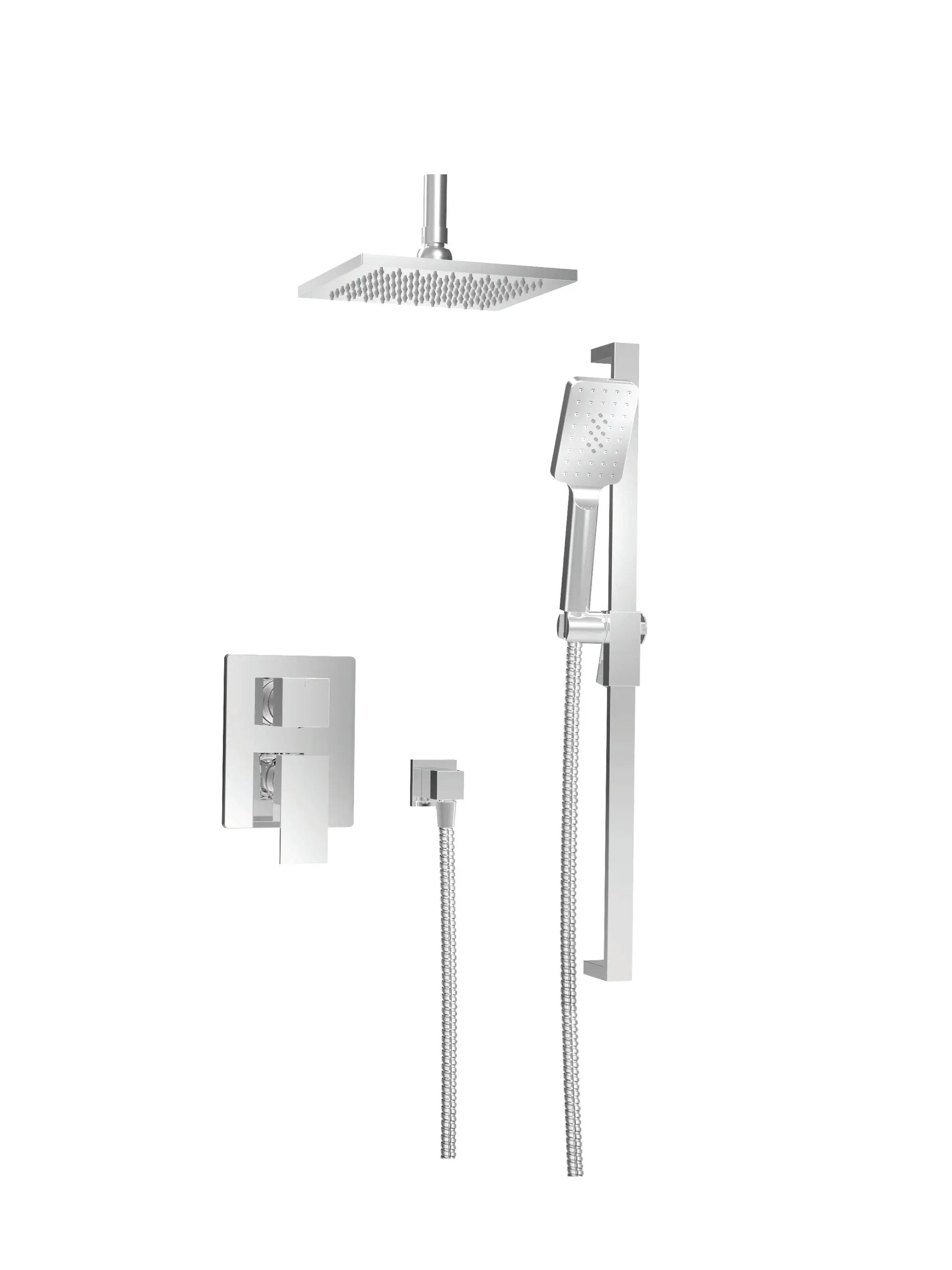 chrome shower kit