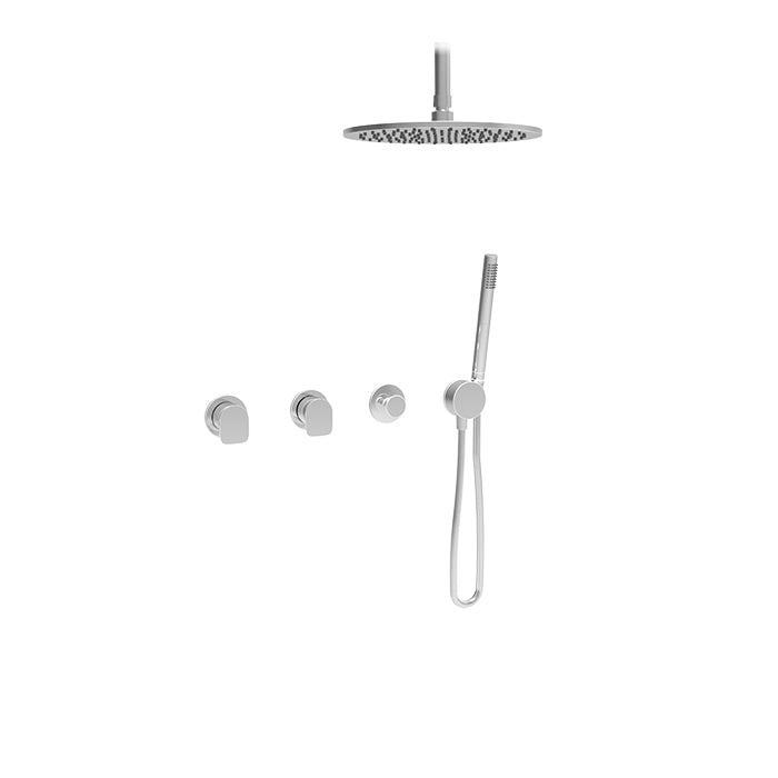 chrome thermostatic shower kit