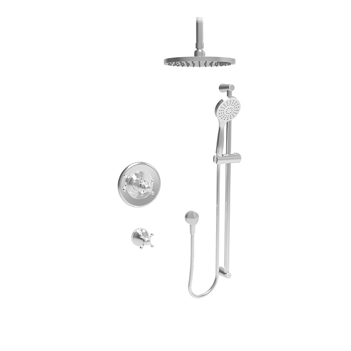 chrome thermostatic shower kit