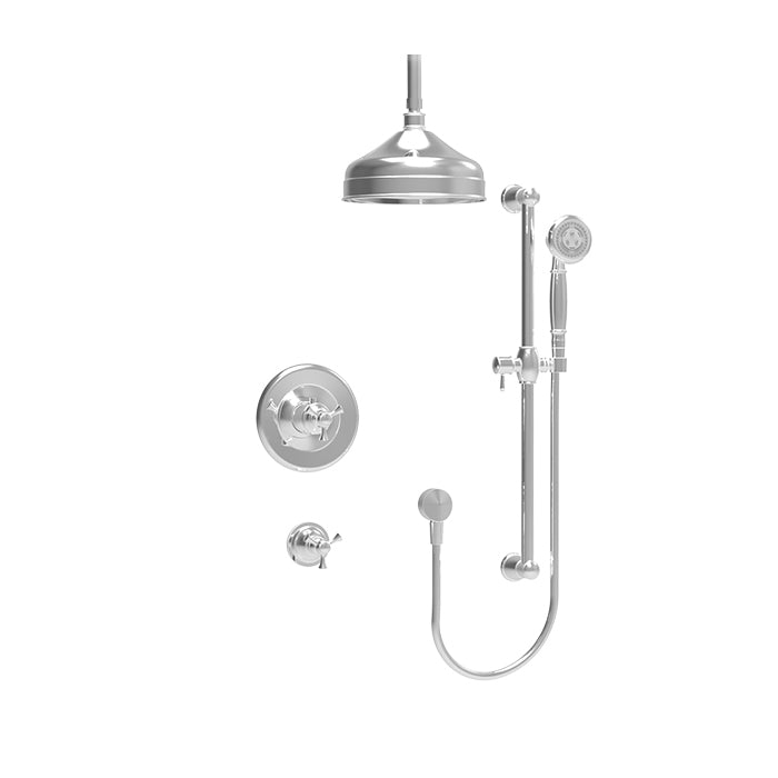 chrome thermostatic shower kit