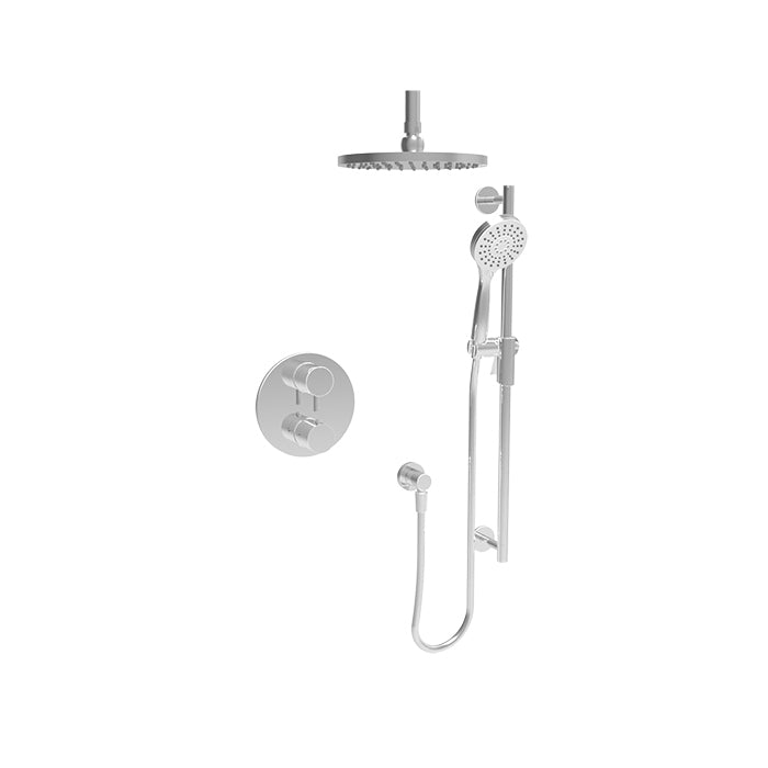 chrome thermostatic shower kit