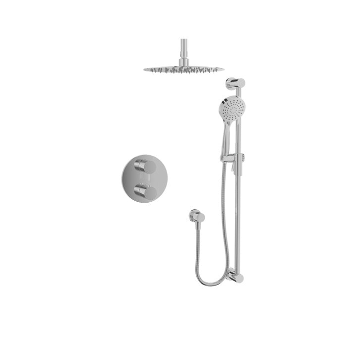 chrome thermostatic shower kit