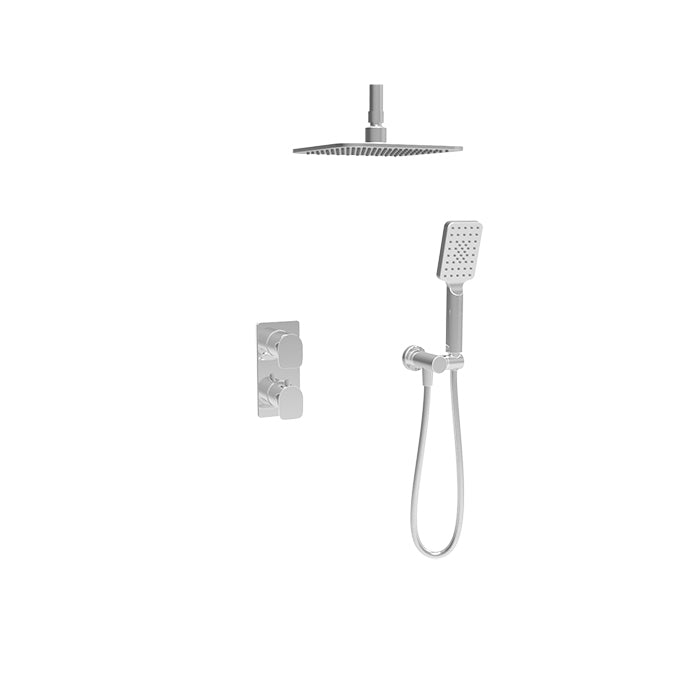 chrome thermostatic shower kit