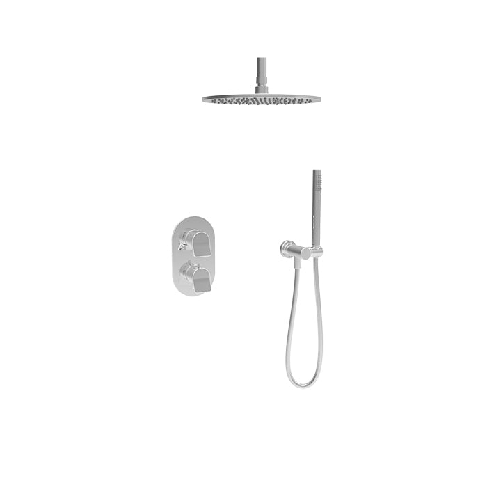 chrome thermostatic shower kit