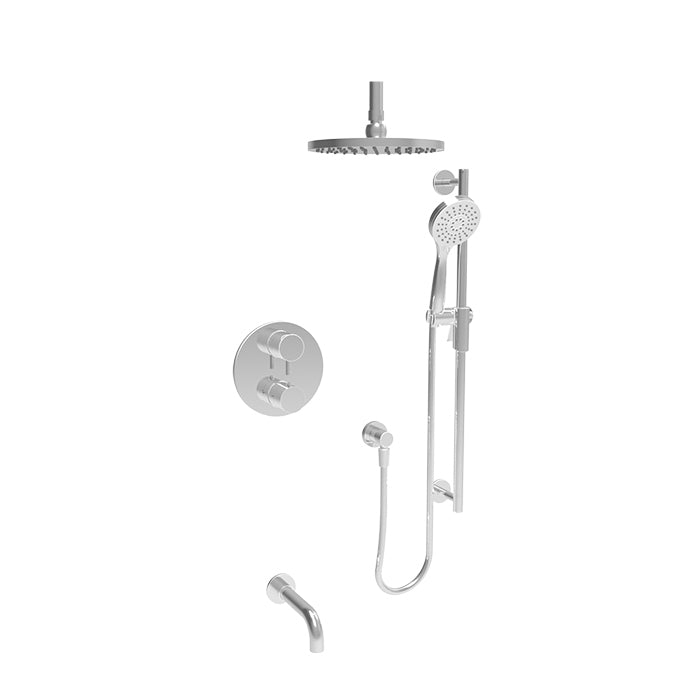 chrome thermostatic shower kit